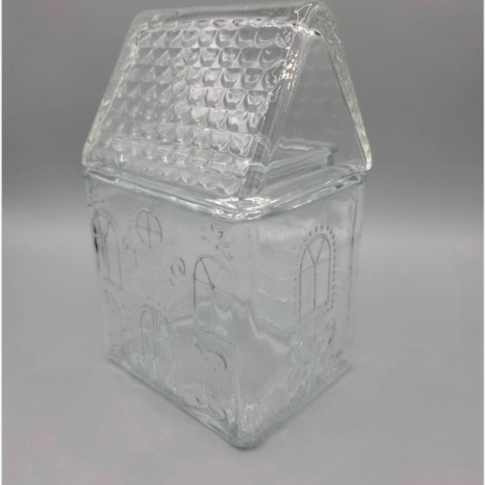 Clear Glass Gingerbread House Jar - Picture 3 of 3